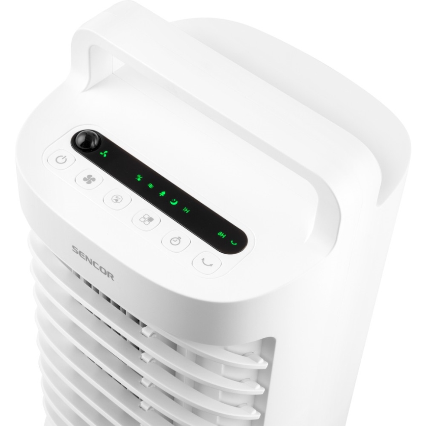 Sencor - Raffrescatore d'aria portatile 3 in 1 con display LED 45W/230V bianco + telecomando