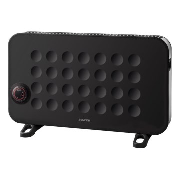 Sencor - Riscaldatore elettrico a convettore 750/1250/2000W/230V termostato IP24 nero