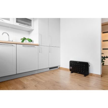 Sencor - Riscaldatore elettrico a convettore 750/1250/2000W/230V termostato IP24 nero