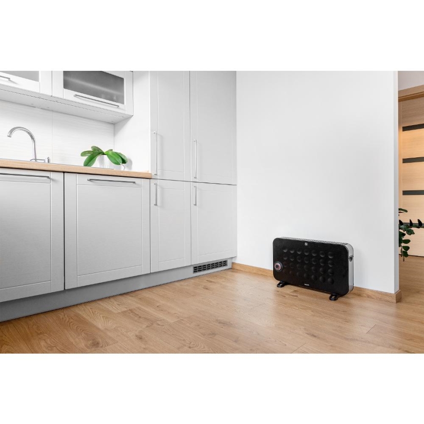 Sencor - Riscaldatore elettrico a convettore 750/1250/2000W/230V termostato IP24 nero