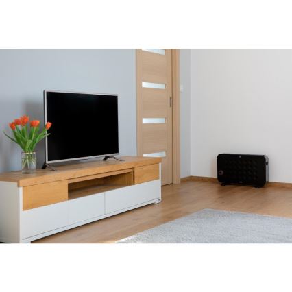Sencor - Riscaldatore elettrico a convettore 750/1250/2000W/230V termostato IP24 nero