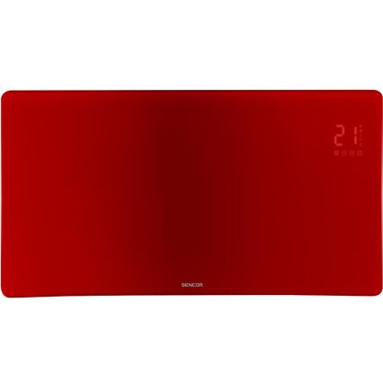 Sencor - Riscaldatore elettrico/convettore intelligente 1200/2400W/230V IP24 Wi-Fi rosso