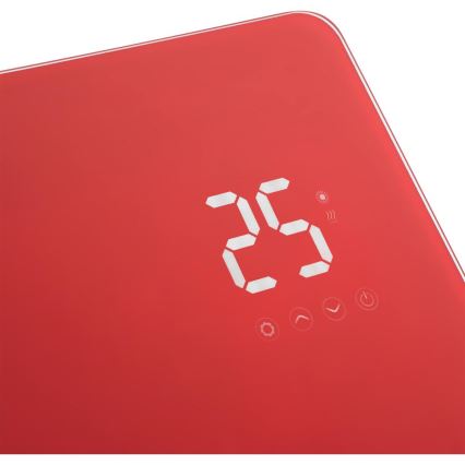 Sencor - Riscaldatore elettrico/convettore intelligente 1200/2400W/230V IP24 Wi-Fi rosso