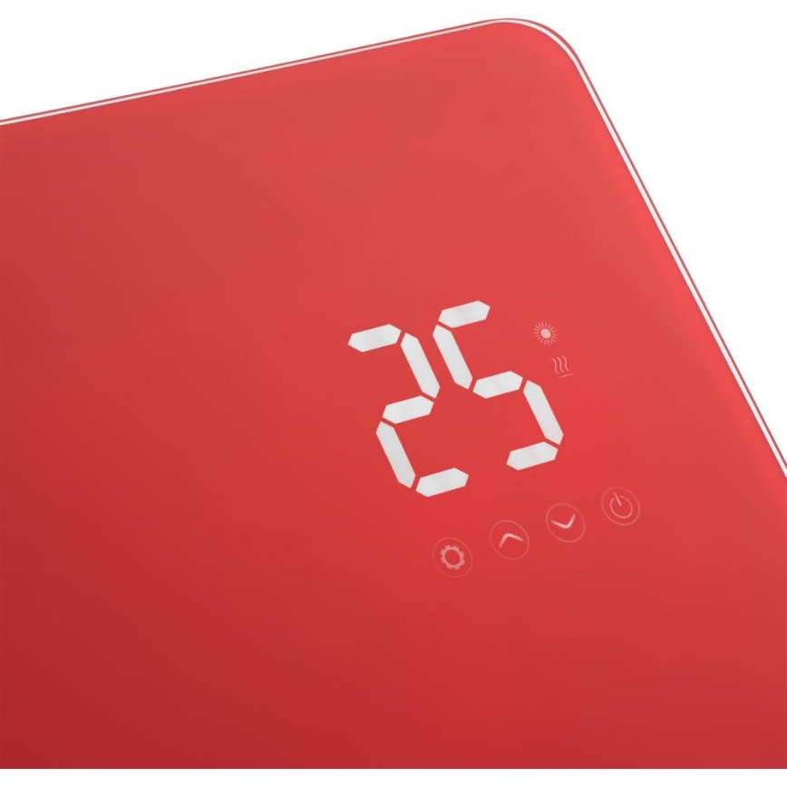 Sencor - Riscaldatore elettrico/convettore intelligente 1200/2400W/230V IP24 Wi-Fi rosso