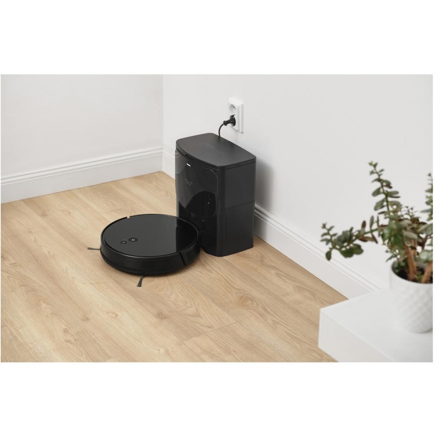 Sencor - Robot aspirapolvere con funzione mop 2 in 1 16 W / 2600 mAh Wi‑Fi nero + telecomando