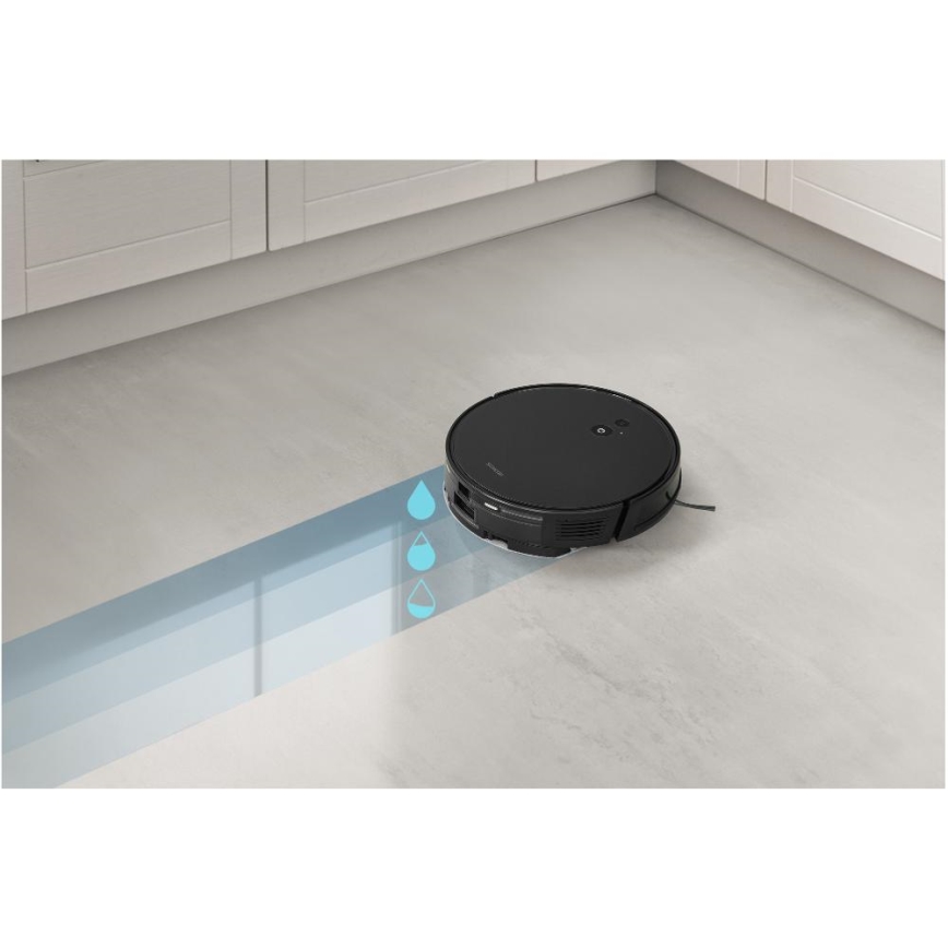Sencor - Robot aspirapolvere con funzione mop 2 in 1 16 W / 2600 mAh Wi‑Fi nero + telecomando