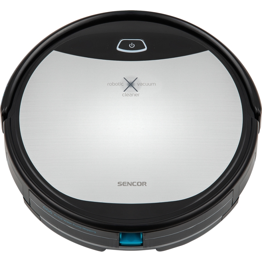 Sencor - Robot aspirapolvere con mocio 2in1 25W 2600 mAh Wi-Fi nero/argento + telecomando