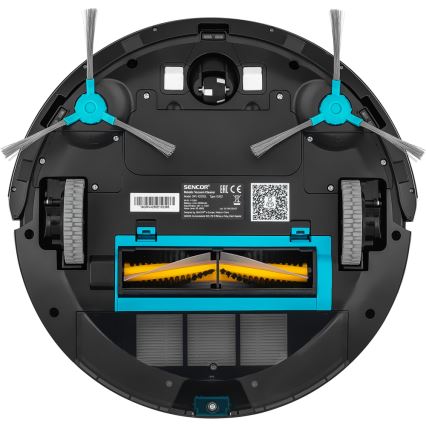 Sencor - Robot aspirapolvere con mocio 2in1 25W 2600 mAh Wi-Fi nero/argento + telecomando