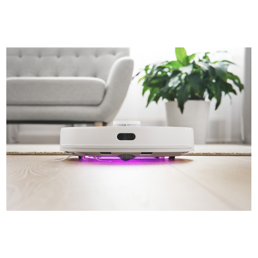 Sencor - Robot aspirapolvere e lavapavimenti 2 in 1 50 W/5000 mAh Wi-Fi bianco + telecomando