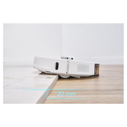Sencor - Robot aspirapolvere e lavapavimenti 2 in 1 50 W/5000 mAh Wi-Fi bianco + telecomando