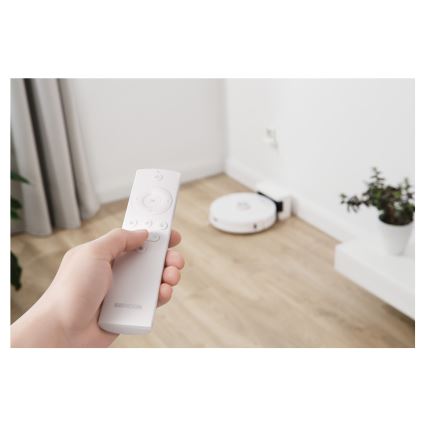 Sencor - Robot aspirapolvere e lavapavimenti 2 in 1 50 W/5000 mAh Wi-Fi bianco + telecomando