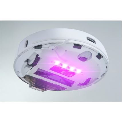 Sencor - Robot aspirapolvere e lavapavimenti 2 in 1 50 W/5000 mAh Wi-Fi bianco + telecomando