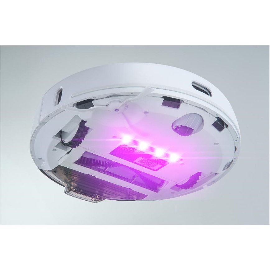 Sencor - Robot aspirapolvere e lavapavimenti 2 in 1 50 W/5000 mAh Wi-Fi bianco + telecomando