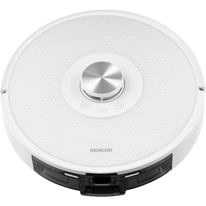 Sencor - Robot aspirapolvere e lavapavimenti 2 in 1 50 W/5000 mAh Wi-Fi bianco + telecomando