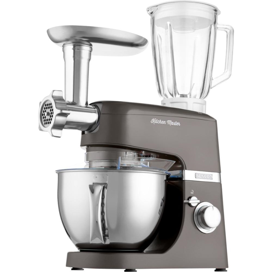 Sencor - Robot da cucina con acciaio inossidabile ciotola 1000W/230V grigio