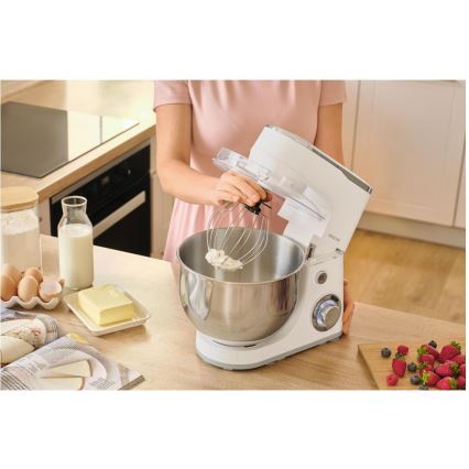 Sencor - Robot da cucina con ciotola in acciaio inox 1300W/230V bianco