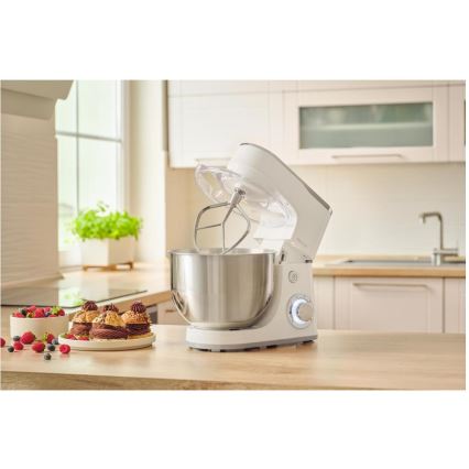 Sencor - Robot da cucina con ciotola in acciaio inox 1300W/230V bianco