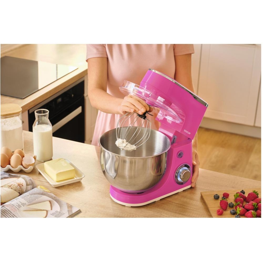 Sencor - Robot da cucina con ciotola in acciaio inox 1300W/230V rosa