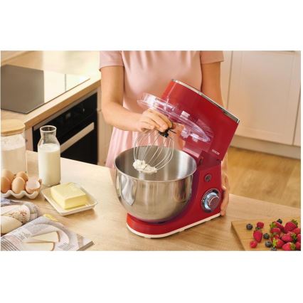 Sencor - Robot da cucina con ciotola in acciaio inox 1300W/230V rosso