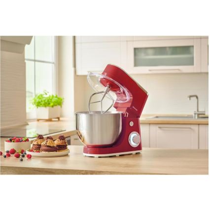 Sencor - Robot da cucina con ciotola in acciaio inox 1300W/230V rosso