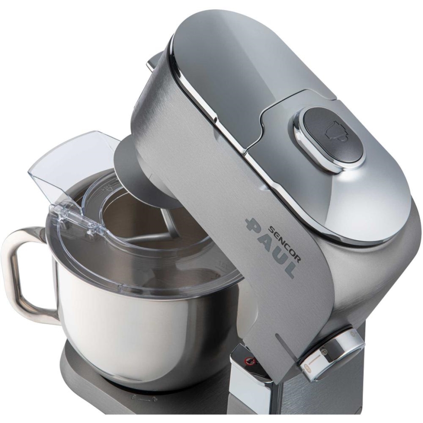 Sencor - Robot da cucina con ciotola in acciaio inox 1700W/230V cromo opaco
