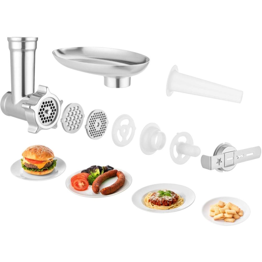 Sencor - Robot da cucina con ciotola in acciaio inox 1700W/230V cromo opaco