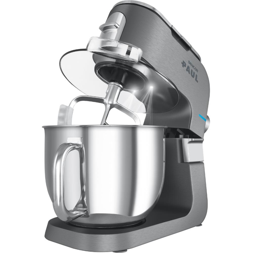Sencor - Robot da cucina multifunzionale con ciotola in acciaio inox 1500W/230V cromo opaco