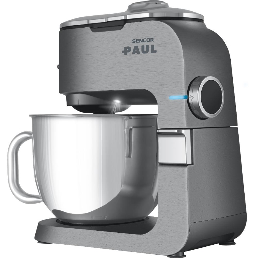 Sencor - Robot da cucina multifunzionale con ciotola in acciaio inox 1500W/230V cromo opaco