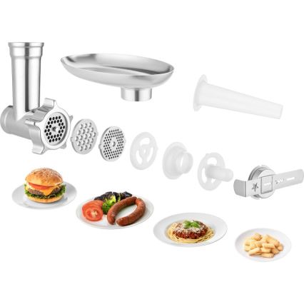 Sencor - Robot da cucina multifunzionale con ciotola in acciaio inox 1500W/230V cromo opaco