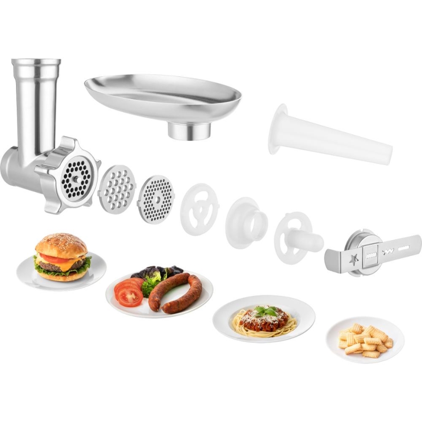 Sencor - Robot da cucina multifunzionale con ciotola in acciaio inox 1500W/230V cromo opaco