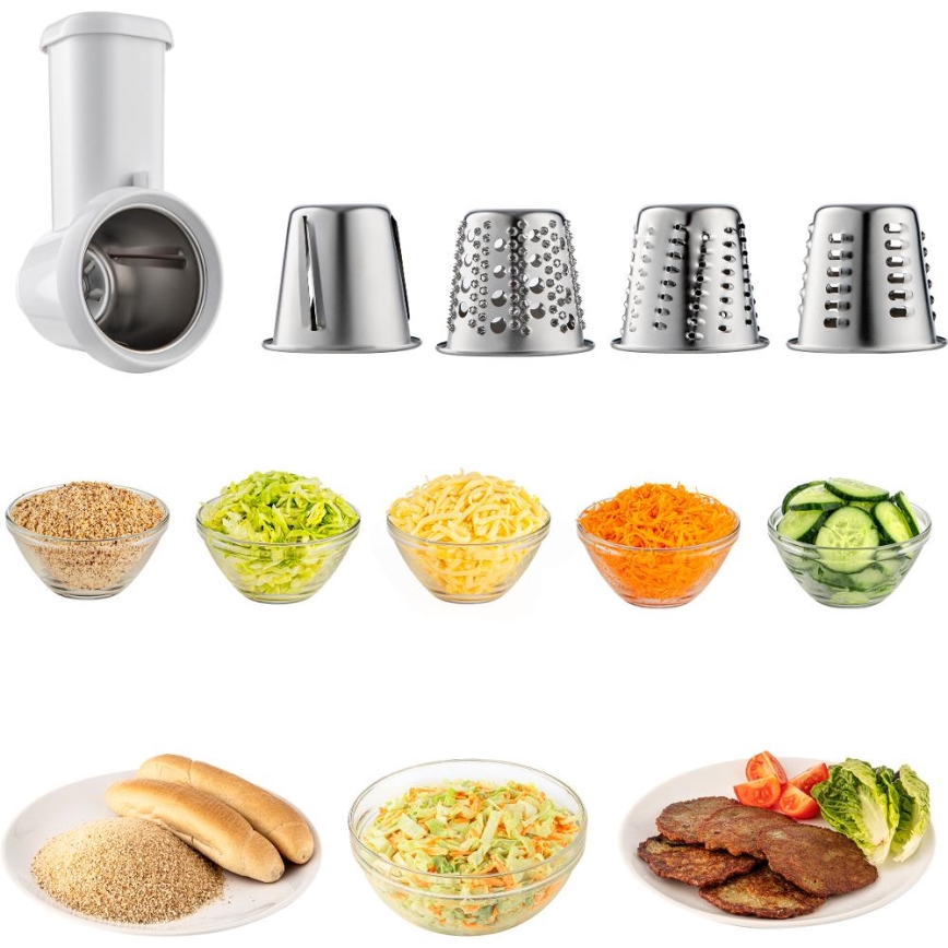 Sencor - Robot da cucina multifunzionale con ciotola in acciaio inox 1500W/230V cromo opaco