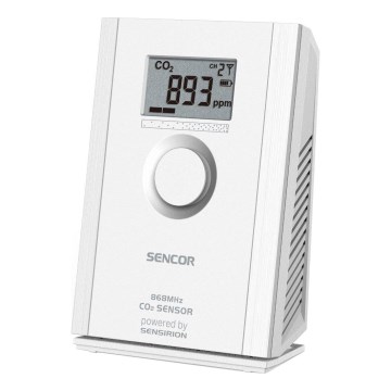 Sencor - Sensore di CO2 senza fili 5V/3xAA 2000 mAh