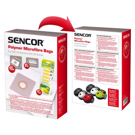 Sencor - SET 10x Bag + 5x profumo + 2x microfiltro per aspirapolvere