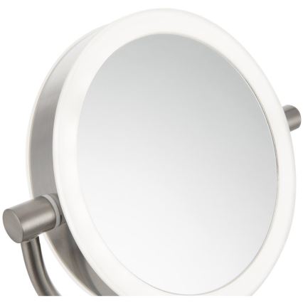 Sencor - Specchio cosmetico con retroilluminazione a LED LED/5W/230V acciaio inossidabile