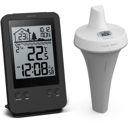 Sencor - Stazione di misura con sensore galleggiante wireless per piscina 2xAA + 2xAA IPX7