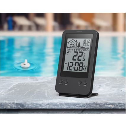 Sencor - Stazione meteo con sensore galleggiante wireless per piscina 2xAA + 2xAA IPX7