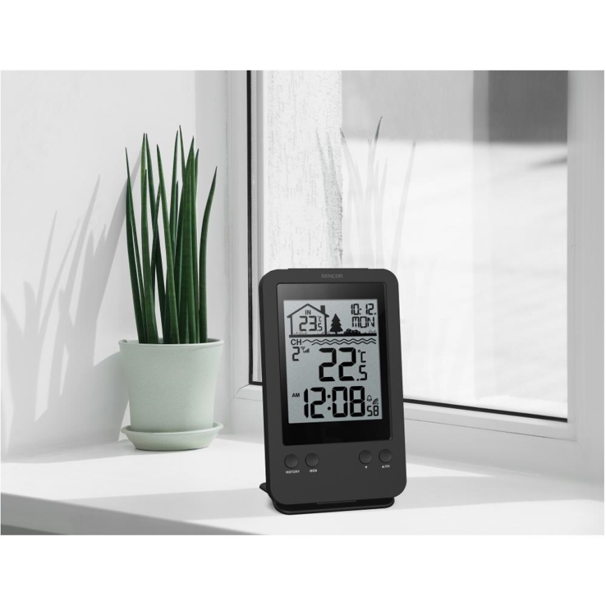 Sencor - Stazione meteo con sensore galleggiante wireless per piscina 2xAA + 2xAA IPX7