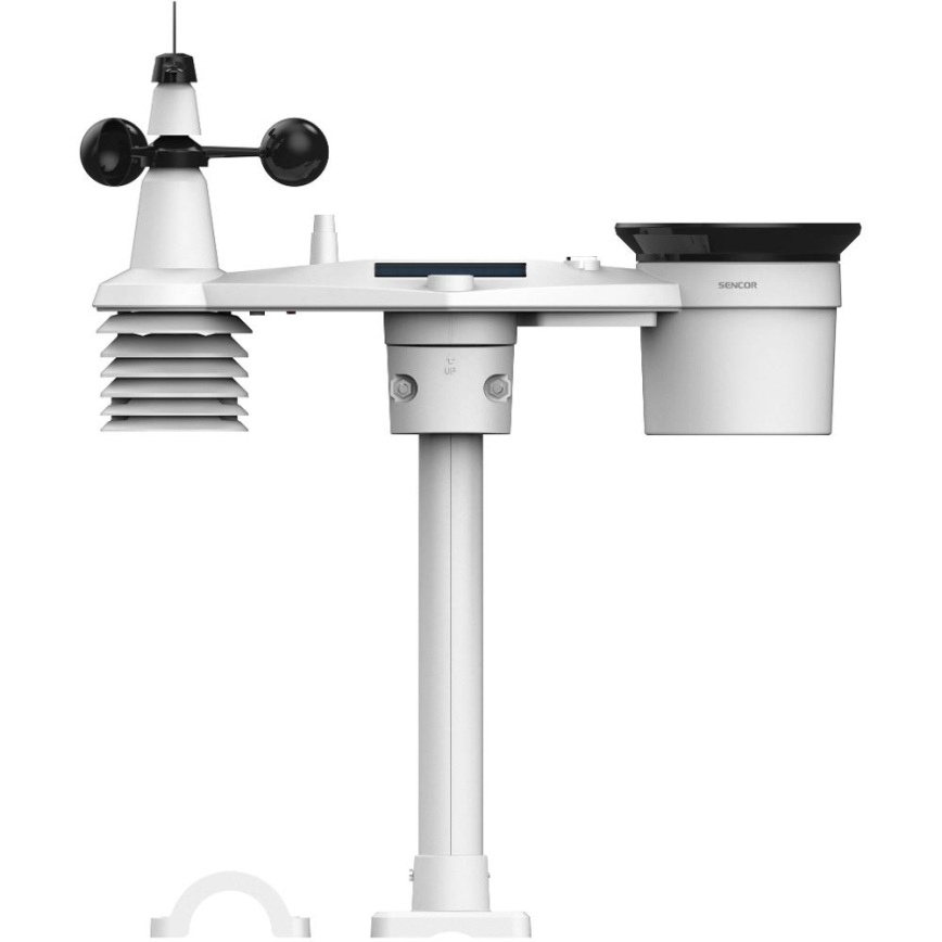 Sencor - Stazione meteo professionale con display LCD a colori 5V 1xCR2032 + 3xAA + 2xAA Wi-Fi Tuya