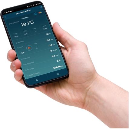 Sencor - Stazione meteo professionale con display LCD a colori 5V 1xCR2032 + 3xAA + 2xAA Wi-Fi Tuya