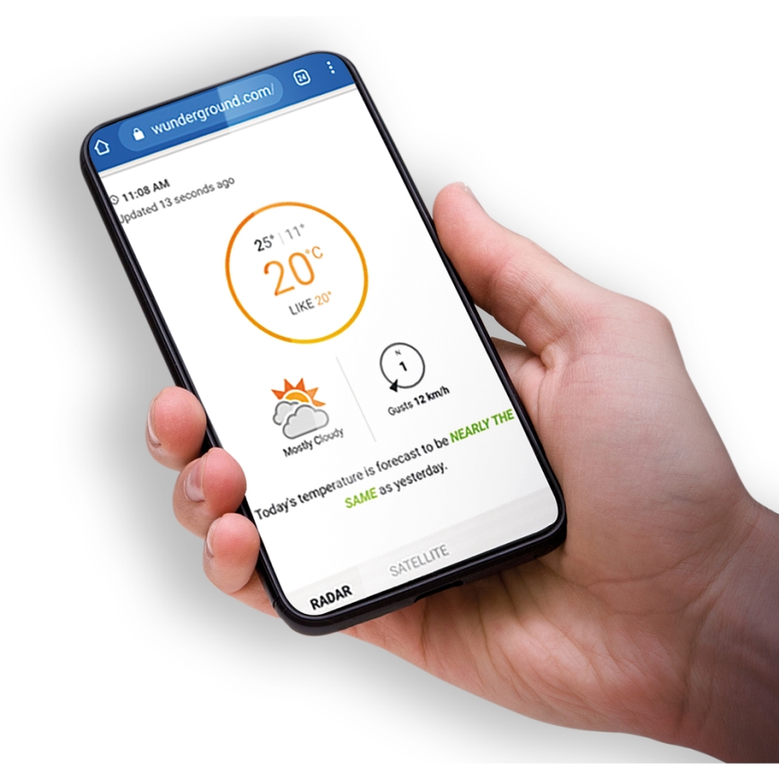 Sencor - Stazione meteo professionale con display LCD a colori 5V/1xCR2032 + 3xAA Wi-Fi