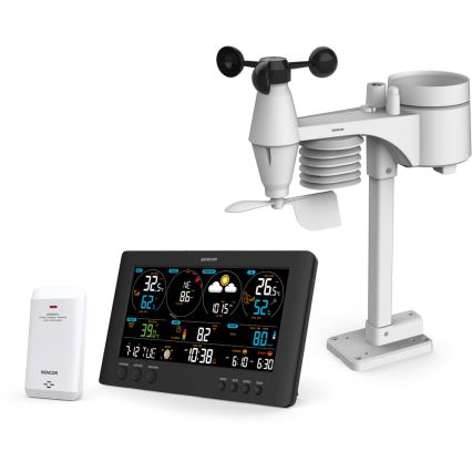 Sencor - Stazione meteo professionale con display LCD a colori 5V/1xCR2032 + 3xAA Wi-Fi