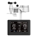 Sencor - Stazione meteo professionale con display LCD a colori e sveglia 5V/1xCR2032 + 3xAA