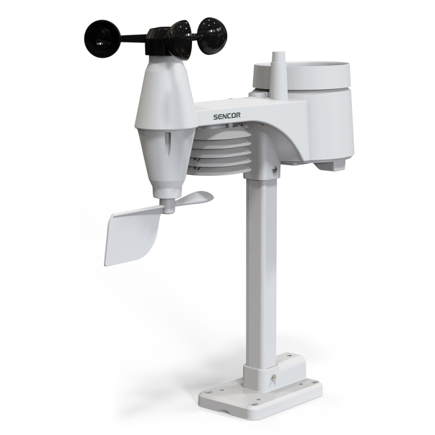 Sencor - Stazione meteo professionale con display LCD e sveglia 1xCR2032 + 3xAA