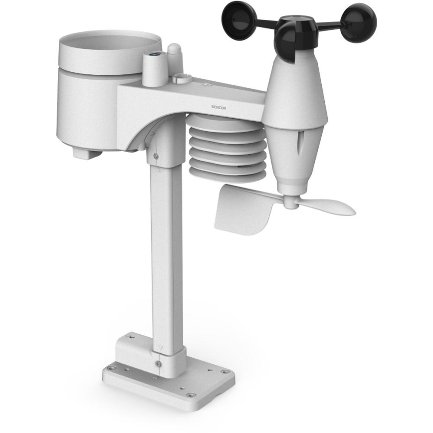 Sencor - Stazione meteo professionale con display LCD a colori e sveglia 5V/1xCR2032 + 3xAA Wi-Fi