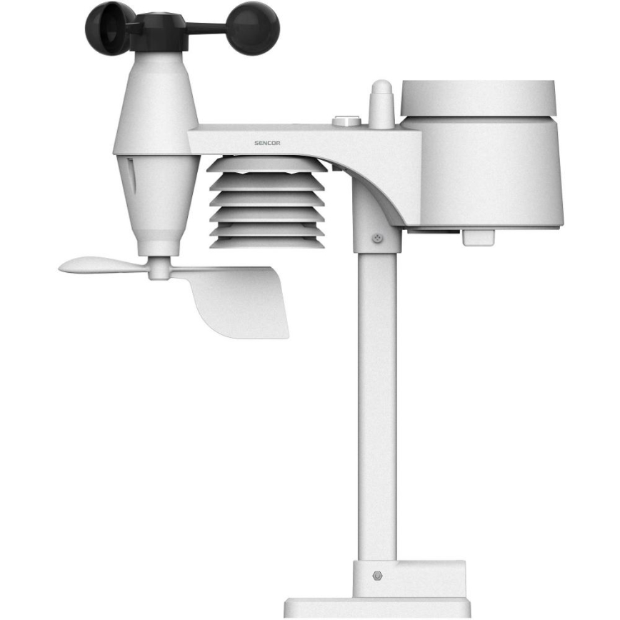 Sencor - Stazione meteo professionale con display LCD a colori e sveglia 5V/3xAAA + 3xAA