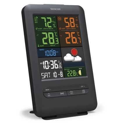 Sencor - Stazione meteorologica con display LCD a colori 5V/1xCR2032