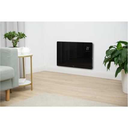 Sencor - Convettore elettrico smart 2000W/230V IP24 Wi-Fi nero + telecomando
