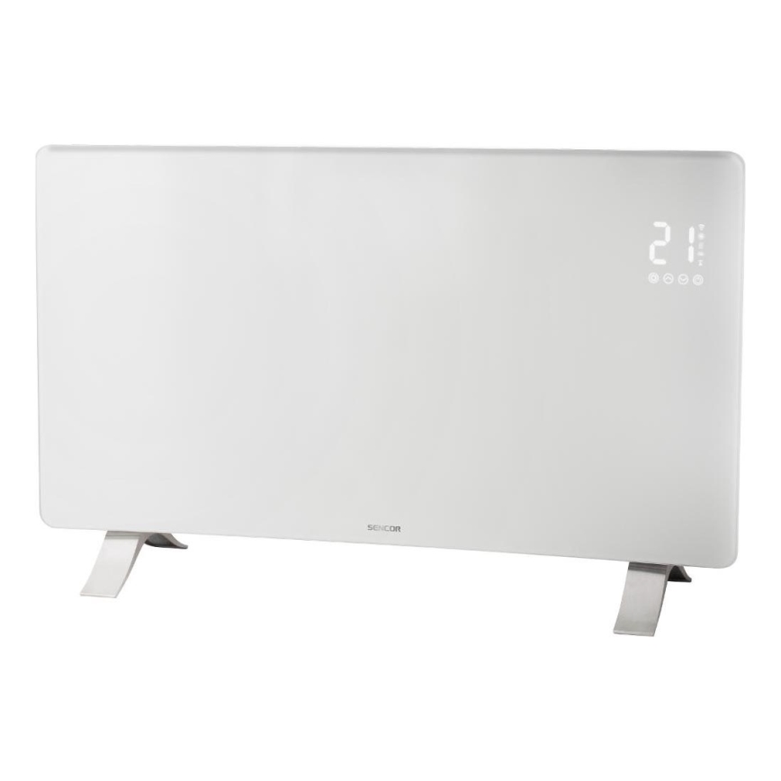 Sencor - Termoconvettore elettrico smart 1200/2400W/230V IP24 Wi-Fi bianco