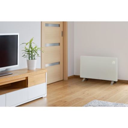 Sencor - Termoconvettore elettrico smart 1200/2400W/230V IP24 Wi-Fi bianco