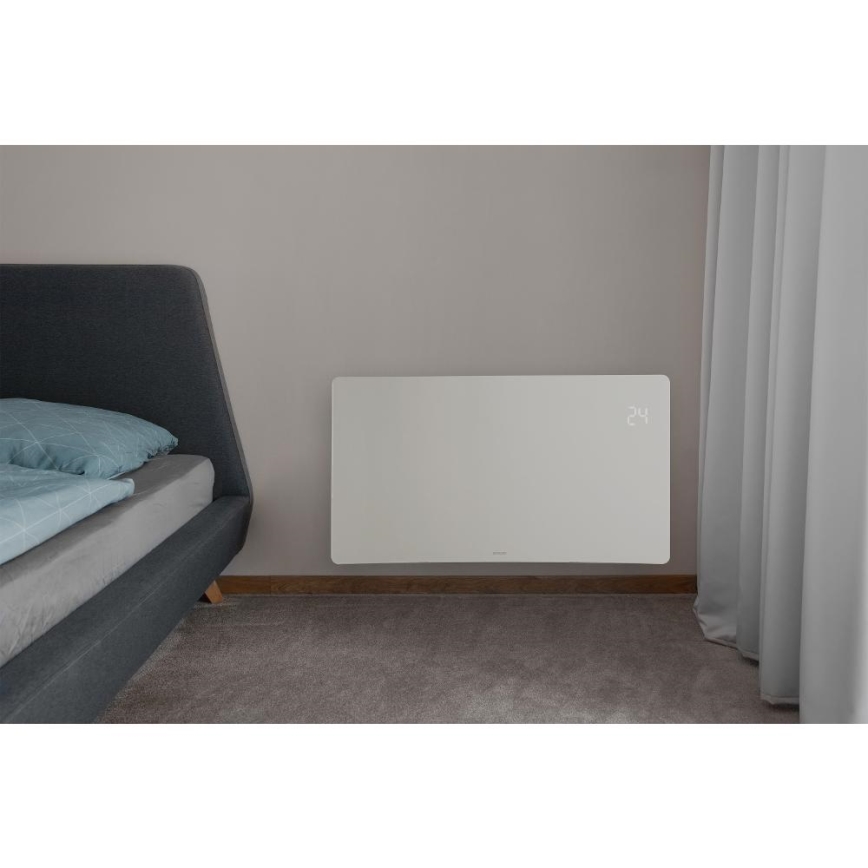 Sencor - Termoconvettore elettrico smart 1200/2400W/230V IP24 Wi-Fi bianco